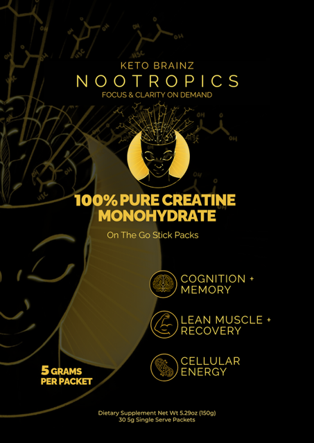 Keto Brainz Nootropic Creatine Travel Packs **PRE-ORDER**