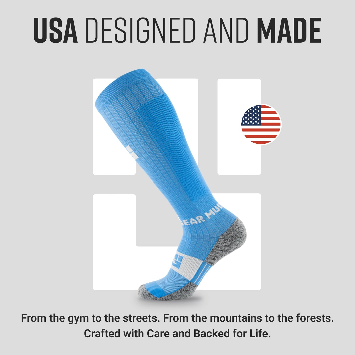 Tall Compression Socks (Neon Blue)