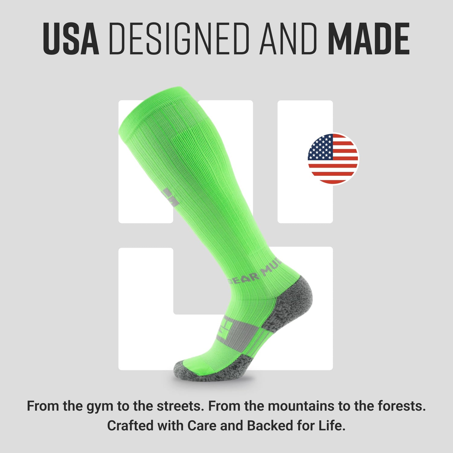 Tall Compression Socks (Neon Green)