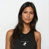 "Run The Crazy Out" Racerback Crop Tank