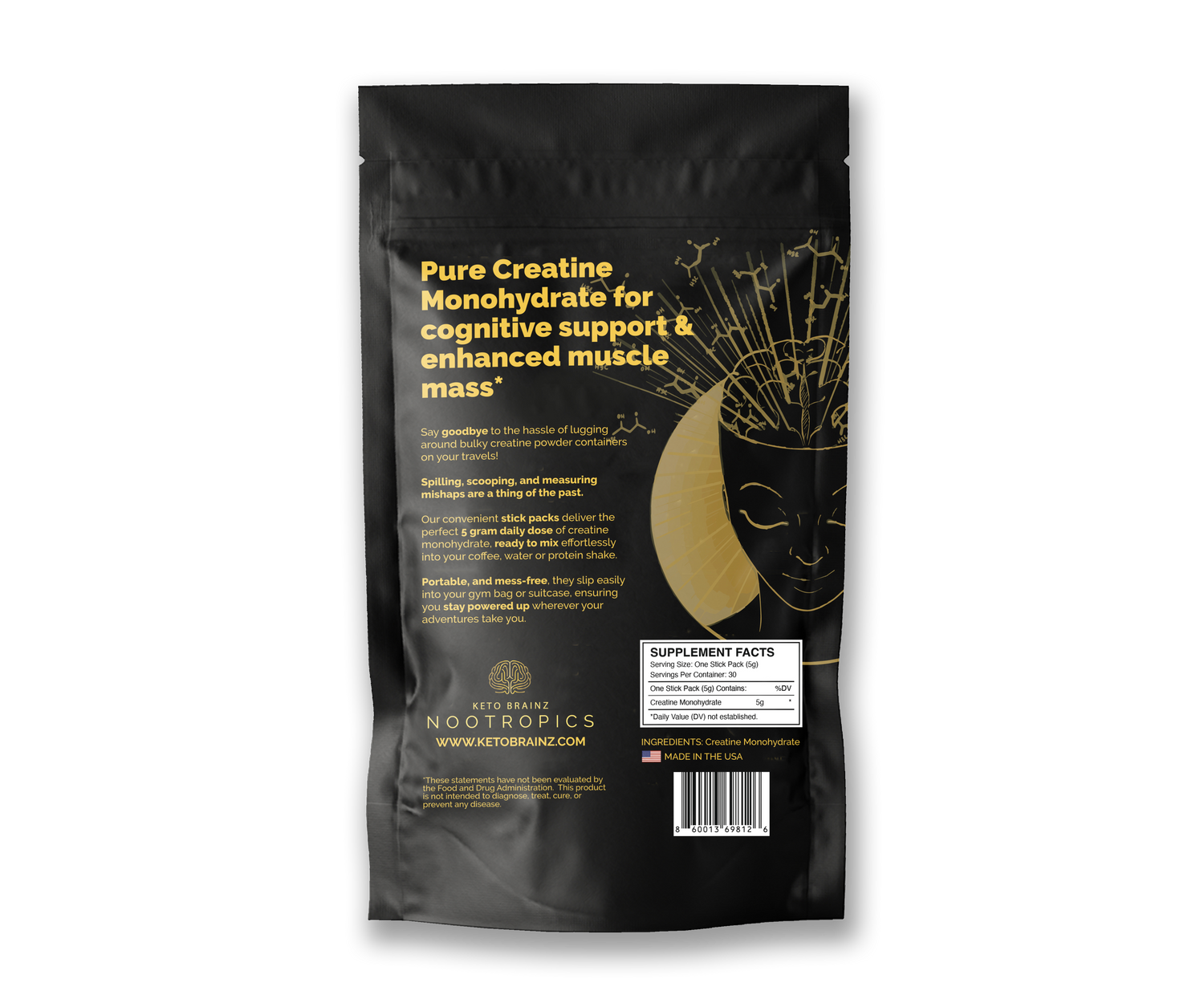 Keto Brainz Nootropic Creatine Travel Packs  **PRE-ORDER**