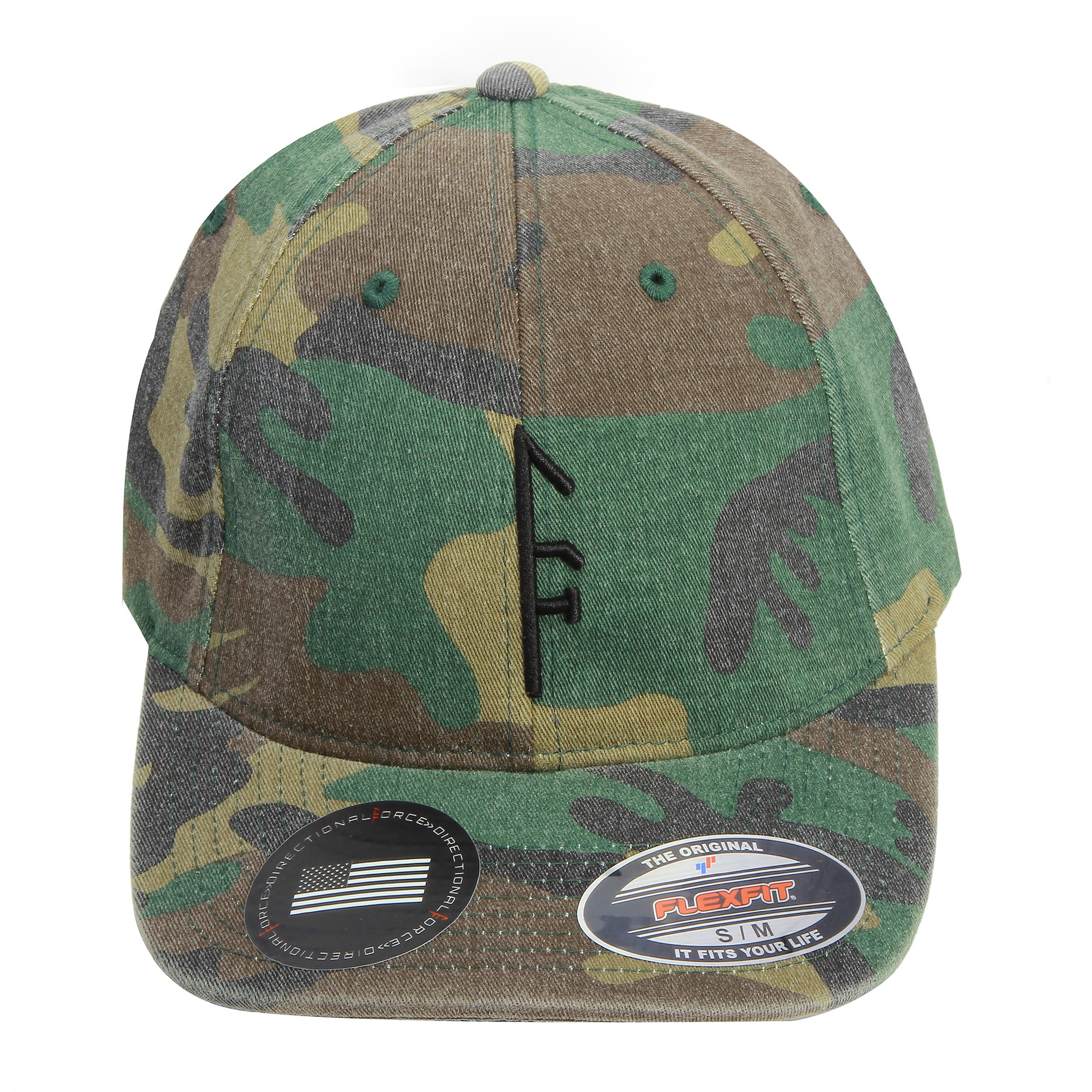 Woodland Camo Flex-Fit – Directional Force