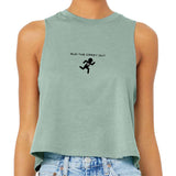 "Run The Crazy Out" Racerback Crop Tank